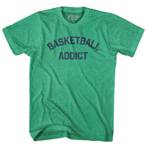 Basketball Addict Adult Tri-Blend T-shirt - Kelly