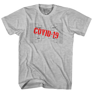 Covid-19 Bracket Busted March Basketball Tournament Adult Cotton T-shirt - Grey Heather Covid-19 Bracket Busted March Basketball Tournament Adult Cotton T-shirt - Grey Heather