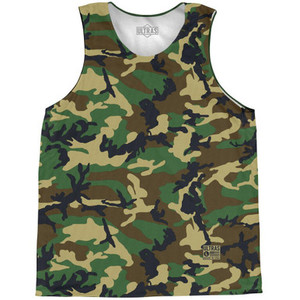 Army Woodland Basketball Practice Singlet Jersey - Camo