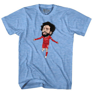 Mo Salah Liverpool Soccer Caricature Adult Tri-Blend T-Shirt by Ultras Mo Salah Liverpool Soccer Caricature Adult Tri-Blend T-Shirt by Ultras