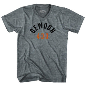 Holland Netherlands Gewoon 4-3-3 SoccerAdult Tri-Blend V-neck Womens Junior Cut T-shirt by Ultras Holland Netherlands Gewoon 4-3-3 SoccerAdult Tri-Blend V-neck Womens Junior Cut T-shirt by Ultras