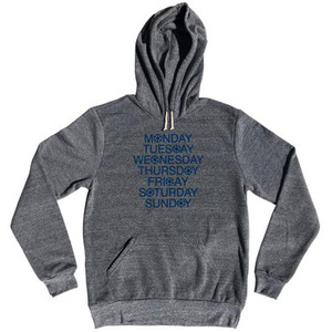 Days Of Week Soccer Tri-Blend Adult Hoodie by Ultras Days Of Week Soccer Tri-Blend Adult Hoodie by Ultras