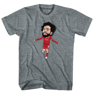Mo Salah Liverpool Soccer Caricature Adult Tri-Blend T-Shirt by Ultras Mo Salah Liverpool Soccer Caricature Adult Tri-Blend T-Shirt by Ultras