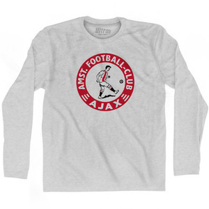 Ajax Soccer Crest 1900-1911 Adult Cotton Long Sleeve T-shirt by Ultras Ajax Soccer Crest 1900-1911 Adult Cotton Long Sleeve T-shirt by Ultras