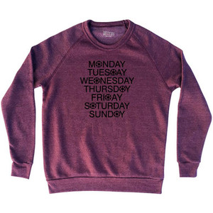 Days Of Week Soccer Adult Tri-Blend Sweatshirt by Ultras Days Of Week Soccer Adult Tri-Blend Sweatshirt by Ultras