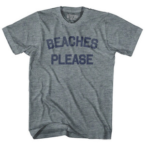 Beaches Please Womens Tri-Blend Junior Cut T-Shirt - Athletic Grey Beaches Please Womens Tri-Blend Junior Cut T-Shirt - Athletic Grey