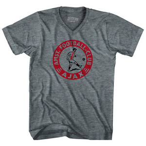 Ajax Soccer Crest 1900-1911 Tri-Blend V-neck Womens Junior Cut T-shirt by Ultras Ajax Soccer Crest 1900-1911 Tri-Blend V-neck Womens Junior Cut T-shirt by Ultras