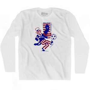 New Jersey Americans Soccer Adult Cotton Long Sleeve T-Shirt by Ultras New Jersey Americans Soccer Adult Cotton Long Sleeve T-Shirt by Ultras