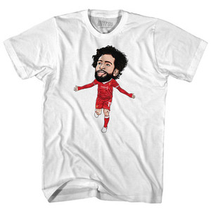 Mo Salah Liverpool Soccer Caricature Womens Cotton Junior Cut T-Shirt by Ultras Mo Salah Liverpool Soccer Caricature Womens Cotton Junior Cut T-Shirt by Ultras