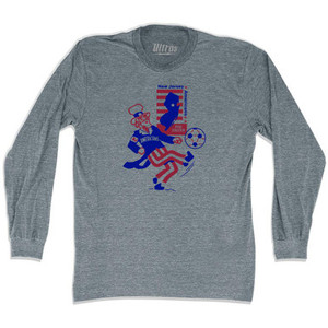 New Jersey Americans Soccer Adult Tri-Blend Long Sleeve T-Shirt by Ultras New Jersey Americans Soccer Adult Tri-Blend Long Sleeve T-Shirt by Ultras