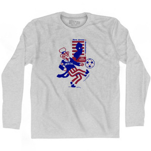 New Jersey Americans Soccer Adult Cotton Long Sleeve T-Shirt by Ultras New Jersey Americans Soccer Adult Cotton Long Sleeve T-Shirt by Ultras