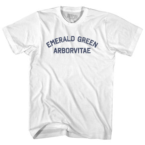 Emerald Green Arborvitae Adult Cotton T-shirt - White Emerald Green Arborvitae Adult Cotton T-shirt - White