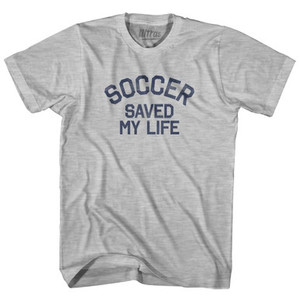Soccer Saved My Life Youth Cotton T-Shirt - Grey Heather Soccer Saved My Life Youth Cotton T-Shirt - Grey Heather