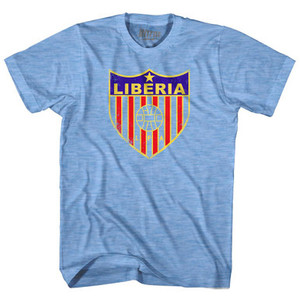 Vintage Liberia Soccer Crest Adult Tri-Blend T-Shirt by Ultras