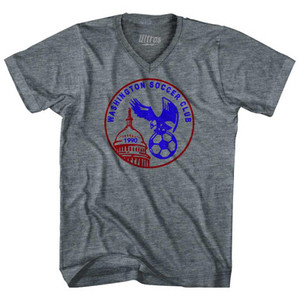 Washington Soccer Club Tri-Blend V-Neck Womens Junior Cut T-Shirt - Athletic Grey Washington Soccer Club Tri-Blend V-Neck Womens Junior Cut T-Shirt - Athletic Grey