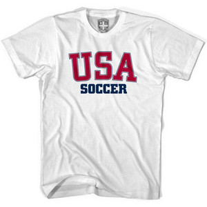 United States Soccer T-shirt-Adult - White United States Soccer T-shirt-Adult - White