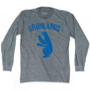 Ultras Greenland Gronlands Bear Soccer Long Sleeve T-shirt - Athletic Grey Ultras Greenland Gronlands Bear Soccer Long Sleeve T-shirt - Athletic Grey
