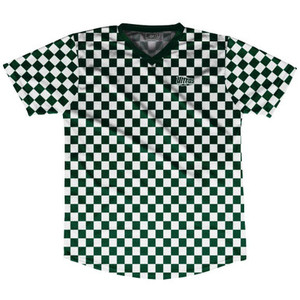Ultras Micro Checkerboard Soccer Jersey - Forest Green & White Ultras Micro Checkerboard Soccer Jersey - Forest Green & White