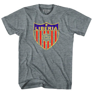 Vintage Liberia Soccer Crest Adult Tri-Blend T-Shirt by Ultras Vintage Liberia Soccer Crest Adult Tri-Blend T-Shirt by Ultras