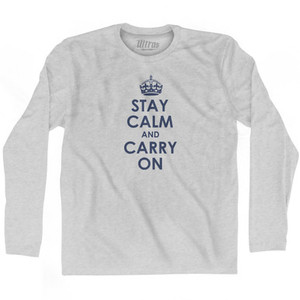 Stay Calm Britan Soccer Adult Cotton Long Sleeve T-Shirt by Ultras Stay Calm Britan Soccer Adult Cotton Long Sleeve T-Shirt by Ultras