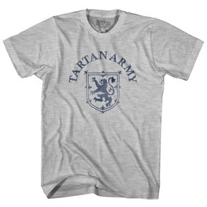Scotland Lion Crest Tartan Army Soccer Womens Cotton Junior Cut T-Shirt - Grey Heather Scotland Lion Crest Tartan Army Soccer Womens Cotton Junior Cut T-Shirt - Grey Heather