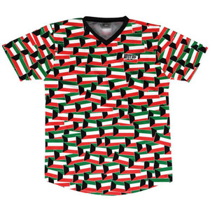 Ultras Kuwait Party Flags Soccer Jersey Made In USA - White Red Ultras Kuwait Party Flags Soccer Jersey Made In USA - White Red