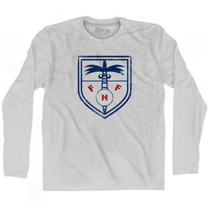Vintage Haiti Soccer Crest Adult Cotton Long Sleeve T-Shirt by Ultras Vintage Haiti Soccer Crest Adult Cotton Long Sleeve T-Shirt by Ultras