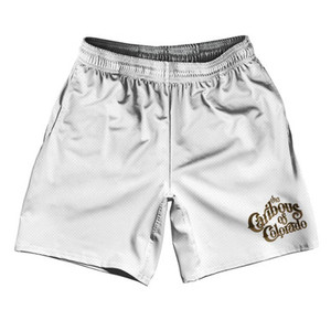Colorado Caribous 78 Home Soccer Shorts Made In USA - White Colorado Caribous 78 Home Soccer Shorts Made In USA - White