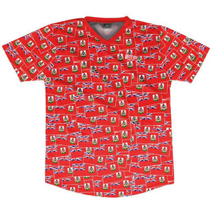 Ultras Bermuda Party Flags Soccer Jersey Made In USA - Red Ultras Bermuda Party Flags Soccer Jersey Made In USA - Red