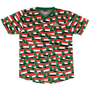 Ultras Sudan Party Flags Soccer Jersey Made In USA-Multi Ultras Sudan Party Flags Soccer Jersey Made In USA-Multi