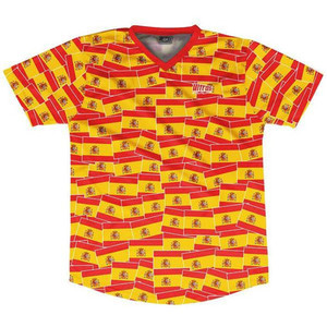 Ultras Spain Party Flags Soccer Jersey Made In USA - Yellow Ultras Spain Party Flags Soccer Jersey Made In USA - Yellow