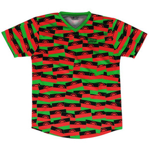Ultras Malawi Party Flags Soccer Jersey Made In USA-Black Green Ultras Malawi Party Flags Soccer Jersey Made In USA-Black Green