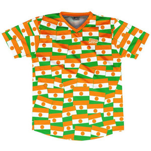 Ultras Niger Party Flags Soccer Jersey Made In USA-Green Orange Ultras Niger Party Flags Soccer Jersey Made In USA-Green Orange