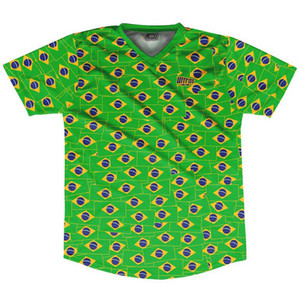 Ultras Brazil Party Flags Soccer Jersey Made In USA - Green Ultras Brazil Party Flags Soccer Jersey Made In USA - Green