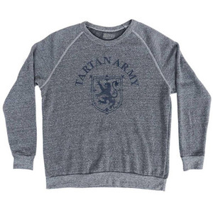 Scotland Lion Crest Tartan Army Soccer Adult Tri-Blend Sweatshirt - Athletic Grey Scotland Lion Crest Tartan Army Soccer Adult Tri-Blend Sweatshirt - Athletic Grey