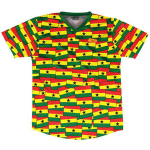 Ultras Ghana Party Flags Soccer Jersey Made In USA - Red Green Ultras Ghana Party Flags Soccer Jersey Made In USA - Red Green
