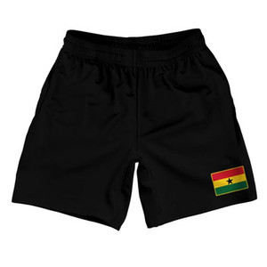 Ghana Country Heritage Flag Athletic Running Fitness Exercise Shorts 7" Inseam Made In USA Shorts by Ultras Ghana Country Heritage Flag Athletic Running Fitness Exercise Shorts 7" Inseam Made In USA Shorts by Ultras