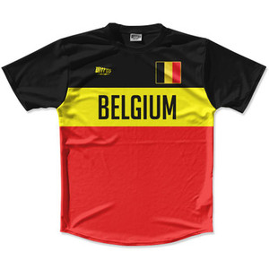Ultras Belgium Flag Finish Line Running Cross Country Track Shirt Made In USA - Red Black Ultras Belgium Flag Finish Line Running Cross Country Track Shirt Made In USA - Red Black