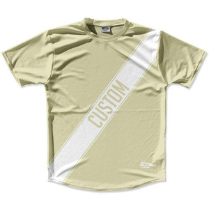 Brown Vegas Gold & White Custom Sash Running Shirt Made in USA - Brown Vegas Gold & White Brown Vegas Gold & White Custom Sash Running Shirt Made in USA - Brown Vegas Gold & White
