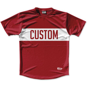 Cardinal Red & White Custom Finish Line Running Shirt Made in USA - Cardinal Red & White Cardinal Red & White Custom Finish Line Running Shirt Made in USA - Cardinal Red & White