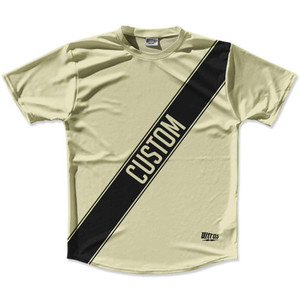 Brown Vegas Gold & Black Custom Sash Running Shirt Made in USA - Brown Vegas Gold & Black Brown Vegas Gold & Black Custom Sash Running Shirt Made in USA - Brown Vegas Gold & Black