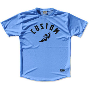 Carolina Blue & Black Custom Track Wings Running Shirt Made in USA - Carolina Blue & Black Carolina Blue & Black Custom Track Wings Running Shirt Made in USA - Carolina Blue & Black