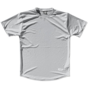 Medium Grey Custom Solid Color Running Shirt Made in USA - Medium Grey Medium Grey Custom Solid Color Running Shirt Made in USA - Medium Grey