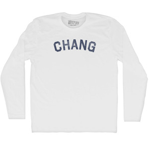 Chang Adult Cotton Long Sleeve T-shirt - White