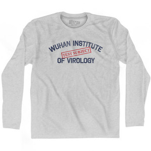 Test Subject Wuhan Institute Of Virology Adult Cotton Long Sleeve T-shirt by Ultras Test Subject Wuhan Institute Of Virology Adult Cotton Long Sleeve T-shirt by Ultras