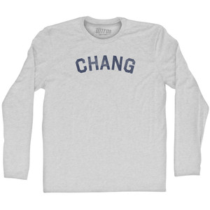 Chang Adult Cotton Long Sleeve T-shirt - Grey Heather Chang Adult Cotton Long Sleeve T-shirt - Grey Heather