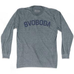 Freedom Collection Slovenian 'Svoboda' Adult Tri-Blend Long Sleeve T-Shirt by Ultras Freedom Collection Slovenian 'Svoboda' Adult Tri-Blend Long Sleeve T-Shirt by Ultras