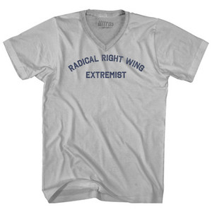 Radical Right Wing Extremist Adult Tri-Blend V-neck T-shirt - Cool Grey
