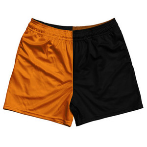 Orange Tennessee And Black Quad Color Rugby Gym Short 5 Inch Inseam With Pockets Made In USA Orange Tennessee And Black Quad Color Rugby Gym Short 5 Inch Inseam With Pockets Made In USA