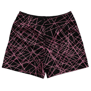 Laser Show Rugby Gym Short 5 Inch Inseam With Pockets Made In USA - Bright Pink Laser Show Rugby Gym Short 5 Inch Inseam With Pockets Made In USA - Bright Pink